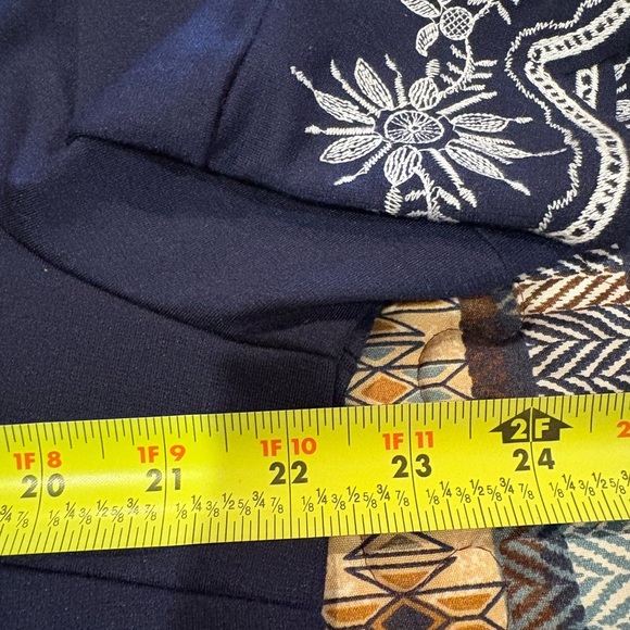 Kim Rogers Petite blue and white top women’s Xl - Picture 6 of 8